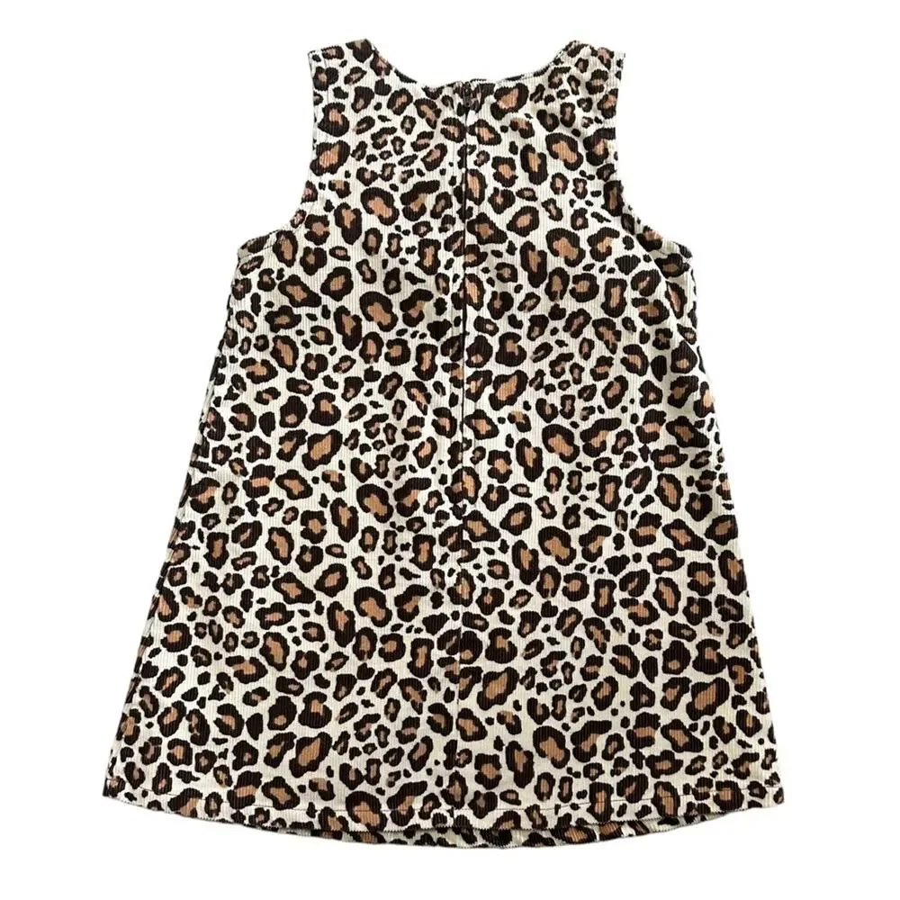 Gymboree Leopard Corduroy Dress Size 4 Animal Print